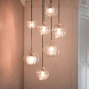 Glass Globe Pendant Light Clear & Amber — view 3