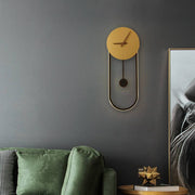 Nordic Clock Wall Lamp, Gold & Black — view 10