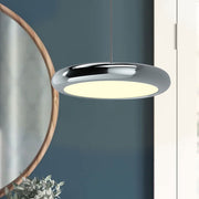 Modern Minimalist Pendant Light Red Black Silver Metal Bedroom — view 6