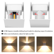 Modern Adjustable Square Outdoor Wall Lamp LED — view 18