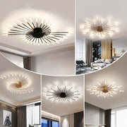 Flush-Mount Ceiling Light Fireworks, Black / Gold — view 11