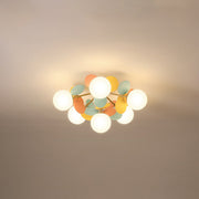 Multicolored Flower Branch Chandelier Living Room — view 13