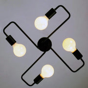 Vintage Modern Minimalist Industrial Metal Black Ceiling Lamp — view 10