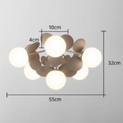 Multicolored Flower Branch Chandelier Living Room — view 28