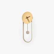 Nordic Clock Wall Lamp, Gold & Black by Tallis Home