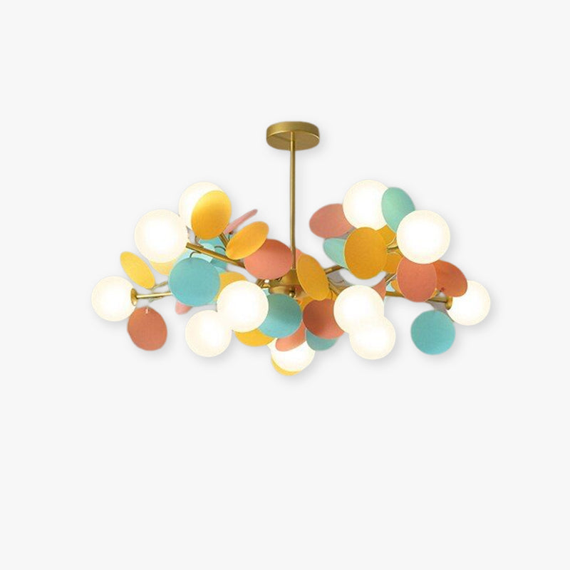 Multicolored Flower Branch Chandelier Living Room by Tallis Home