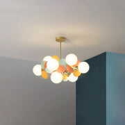 Multicolored Flower Branch Chandelier Living Room — view 8
