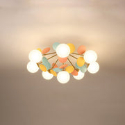 Multicolored Flower Branch Chandelier Living Room — view 36