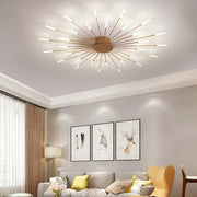 Flush-Mount Ceiling Light Fireworks, Black / Gold — view 10