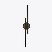 Modern Nordic Disc / Linear Metal LED Wall Lamp, Black / White by Tallis Home