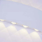 Modern Rectangular Metal Outdoor Wall Lamp, Black / White, Water-wave — view 28