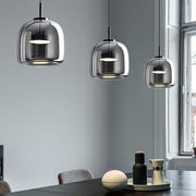 Modern Glass Pendant Light Clear / Smoky / Amber — view 9