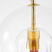 Glass Globe Pendant Light Clear & Amber — view 9