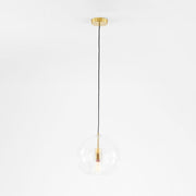 Glass Globe Pendant Light Clear & Amber — view 11