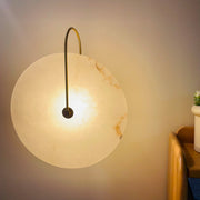 Alabaster LED Wall Lamp Round Iconic Circular — view 10