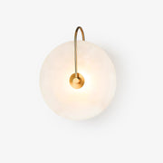 Alabaster LED Wall Lamp Round Iconic Circular by Tallis Home