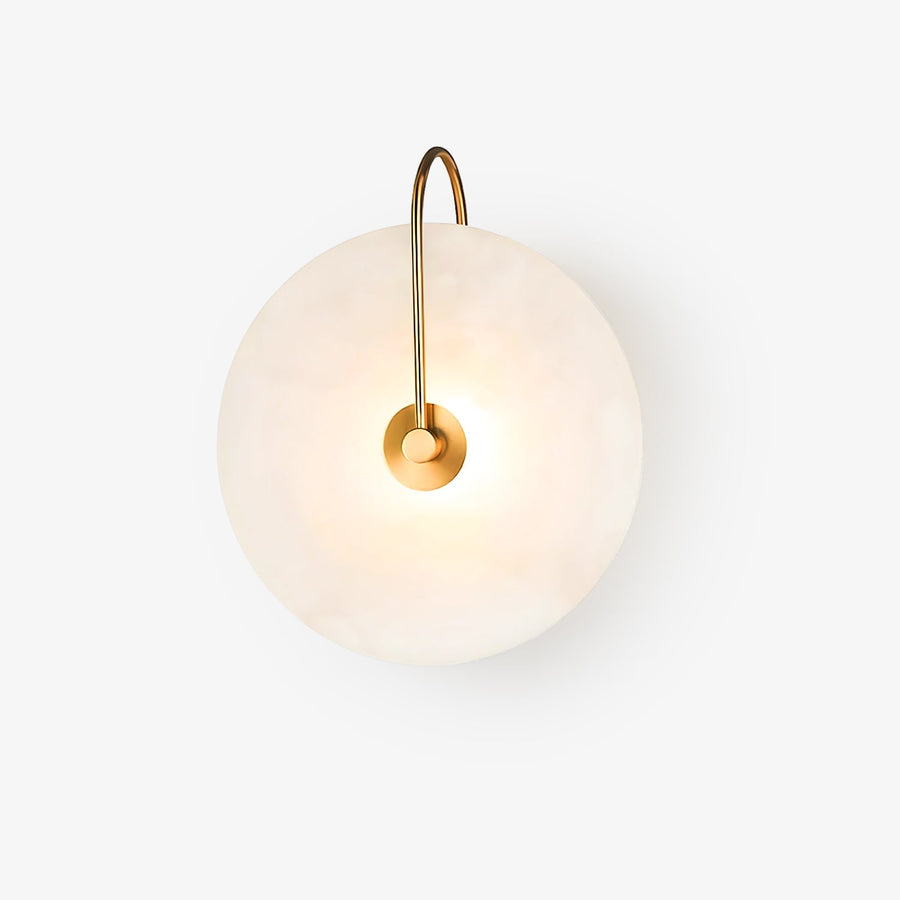 Alabaster LED Wall Lamp Round Iconic Circular by Tallis Home