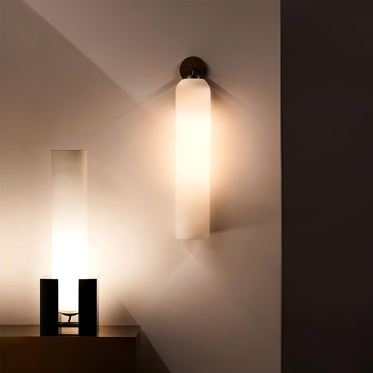 Glass Indoor Wall Lamp Cylindrical — view 2