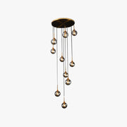 Modern Spiral Ball Glass Staircase Chandelier by Tallis Home