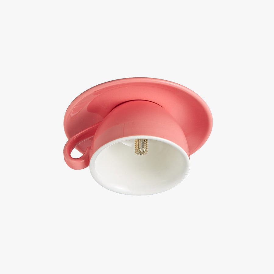 Modern Coffee Cups Ceramic Flush Ceiling Lighting by Tallis Home