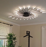 Flush-Mount Ceiling Light Fireworks, Black / Gold — view 6