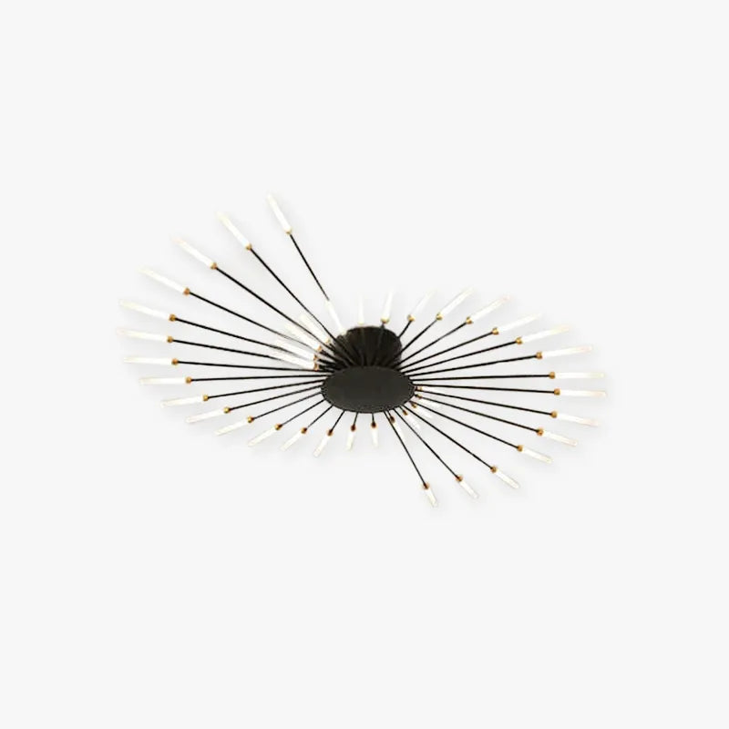 Flush-Mount Ceiling Light Fireworks, Black / Gold by Tallis Home
