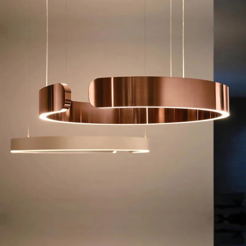 Luxury Minimalist LED Ring Pendant Light — view 2