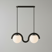 Linear Chandelier Red & Silver — view 36