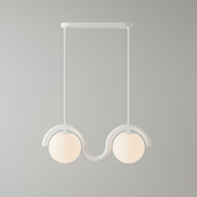 Linear Chandelier Red & Silver — view 35