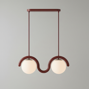 Linear Chandelier Red & Silver — view 52