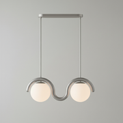 Linear Chandelier Red & Silver — view 54