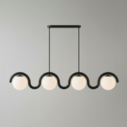 Linear Chandelier Red & Silver — view 48