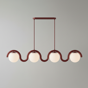 Linear Chandelier Red & Silver — view 49