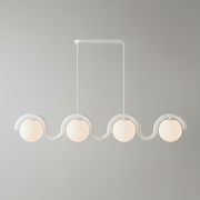 Linear Chandelier Red & Silver — view 29