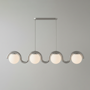 Linear Chandelier Red & Silver — view 34