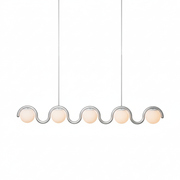 Linear Chandelier Red & Silver — view 28