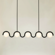 Linear Chandelier Red & Silver — view 44