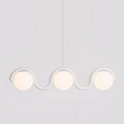 Linear Chandelier Red & Silver — view 32