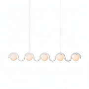 Linear Chandelier Red & Silver — view 42