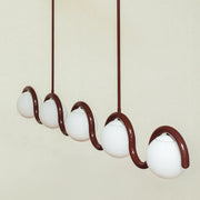 Linear Chandelier Red & Silver — view 14