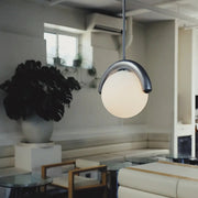 Linear Chandelier Red & Silver — view 5