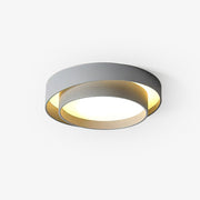 Ceiling Lamp Double Ring Grey & Black & White Cylinder shape — view 21