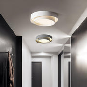 Ceiling Lamp Double Ring Grey & Black & White Cylinder shape — view 5