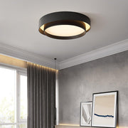 Ceiling Lamp Double Ring Grey & Black & White Cylinder shape — view 7
