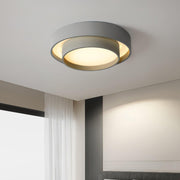 Ceiling Lamp Double Ring Grey & Black & White Cylinder shape — view 24