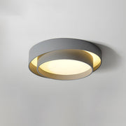 Ceiling Lamp Double Ring Grey & Black & White Cylinder shape — view 28