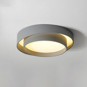Ceiling Lamp Double Ring Grey & Black & White Cylinder shape — view 19