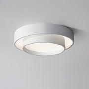 Ceiling Lamp Double Ring Grey & Black & White Cylinder shape — view 10