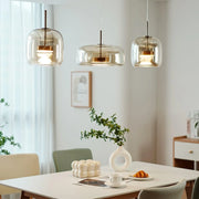 Modern Glass Pendant Light Clear / Smoky / Amber — view 17