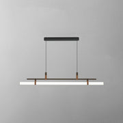 Modern Linear Metal Pendant Light, Black / Gold — view 12